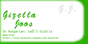 gizella joos business card